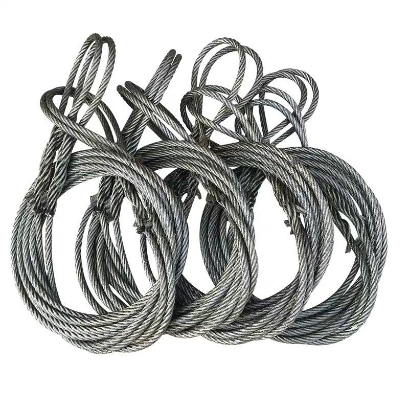 Spliced steel wire rope sling
