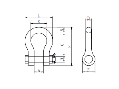 G(S)-2130 American Standard Drop-Eye Shackle