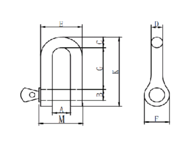 G(S)-210 American-style drop-forged D-ring