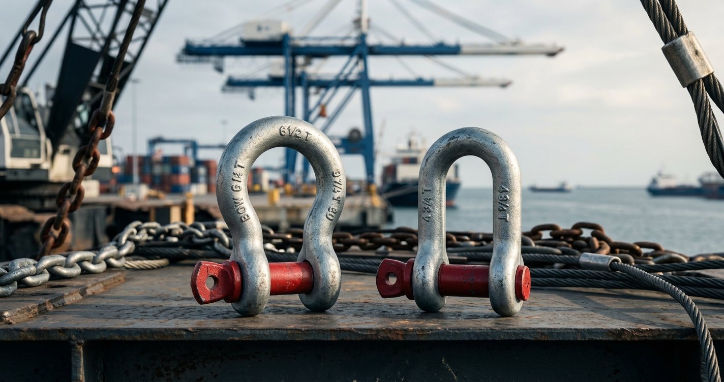 bow shackles and D shackles